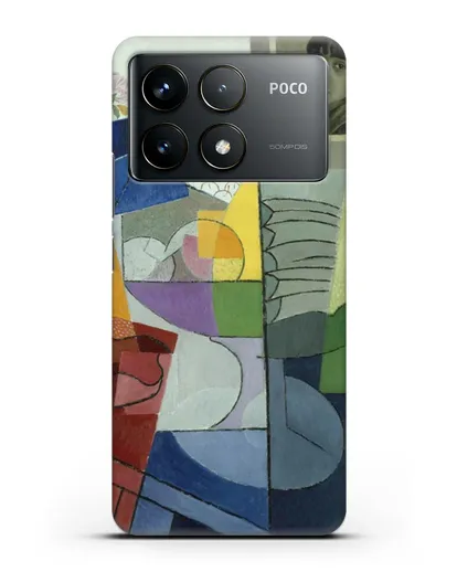 Чехол Натюрморт. Центробежное расширение цветов (Северини Джино) силиконовый для Xiaomi Poco F6 Pro