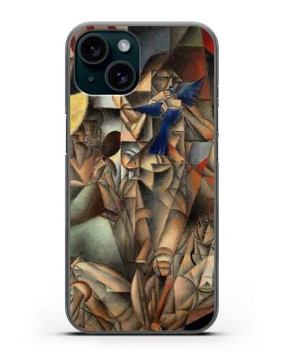 Чехол Синяя Птица (Метценже Жан) силиконовый для iPhone 15