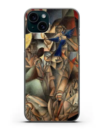 Чехол Синяя Птица (Метценже Жан) силиконовый для iPhone 15 Plus