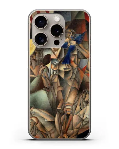 Чехол Синяя Птица (Метценже Жан) силиконовый для iPhone 15 Pro