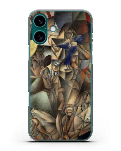 Чехол Синяя Птица (Метценже Жан) силиконовый для iPhone 16 Plus