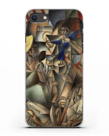 Чехол Синяя Птица (Метценже Жан) силиконовый для iPhone SE 2020