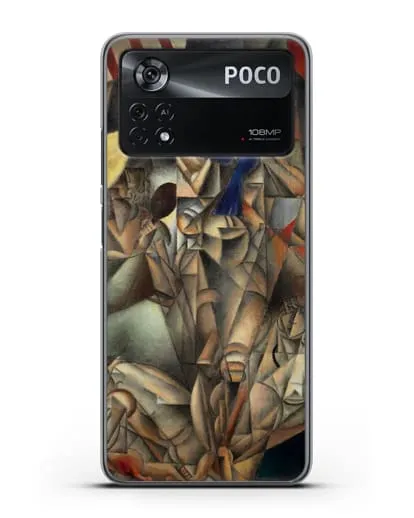 Чехол Синяя Птица (Метценже Жан) силиконовый для Xiaomi Poco X4 Pro