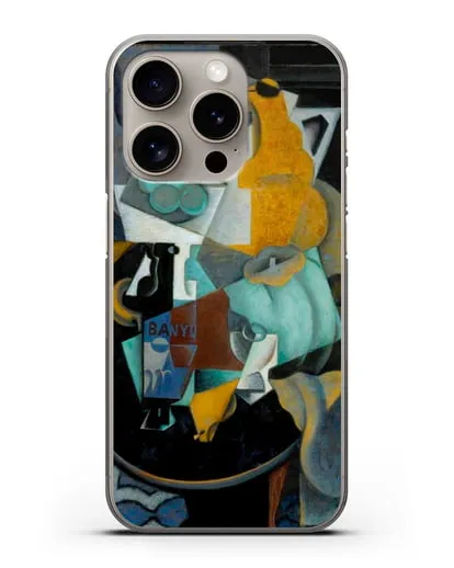 Чехол Фрукты и кувшин на столе (Метценже Жан) силиконовый для iPhone 15 Pro