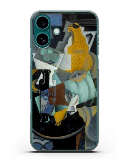 Чехол Фрукты и кувшин на столе (Метценже Жан) силиконовый для iPhone 16 Plus