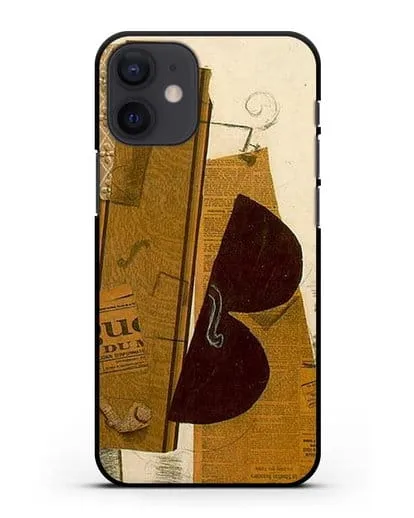 Чехол Скрипка и трубка (Брак Жорж) силиконовый для iPhone 12 mini