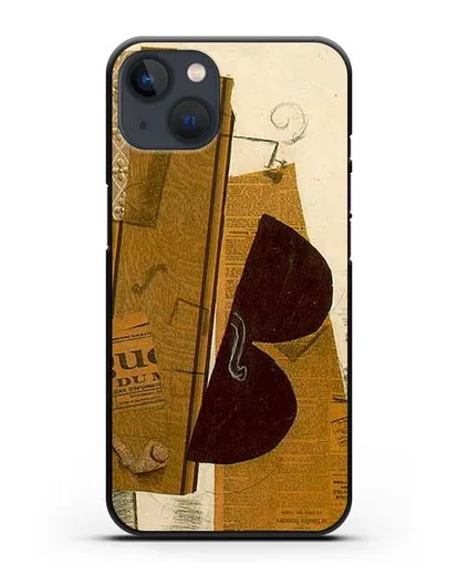 Чехол Скрипка и трубка (Брак Жорж) силиконовый для iPhone 13