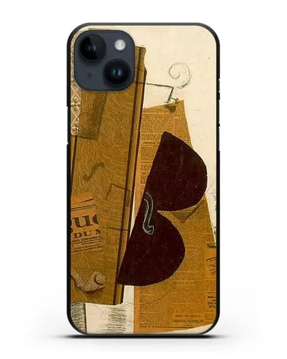 Чехол Скрипка и трубка (Брак Жорж) силиконовый для iPhone 14 Plus