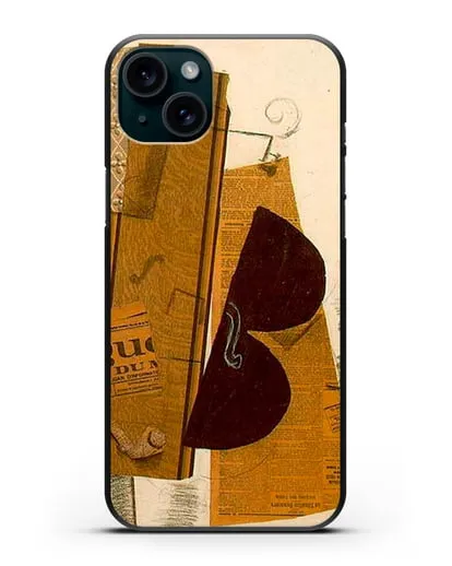Чехол Скрипка и трубка (Брак Жорж) силиконовый для iPhone 15 Plus