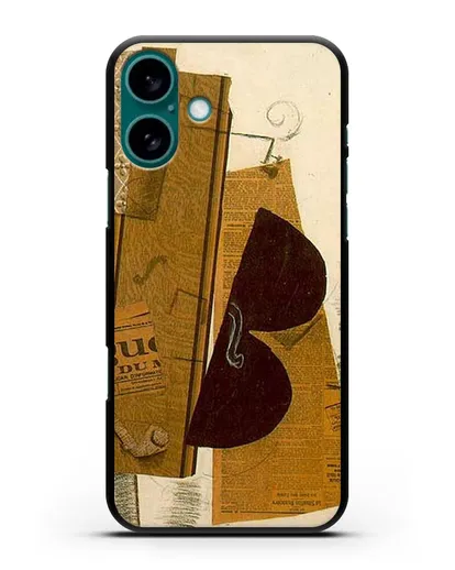 Чехол Скрипка и трубка (Брак Жорж) силиконовый для iPhone 16 Plus