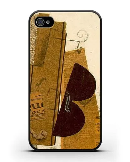 Чехол Скрипка и трубка (Брак Жорж) силиконовый для iPhone 4/4s