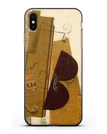 Чехол Скрипка и трубка (Брак Жорж) силиконовый для iPhone XS Max