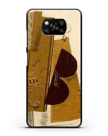 Чехол Скрипка и трубка (Брак Жорж) силиконовый для Xiaomi Poco X3 Pro