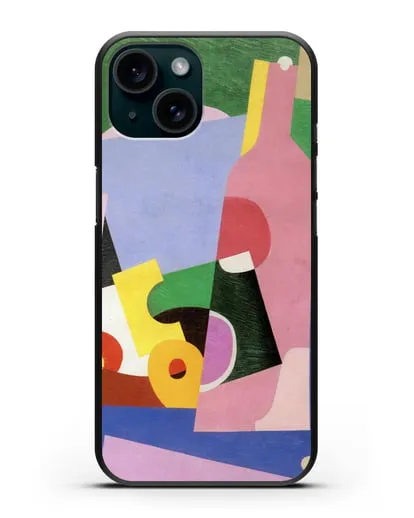 Чехол Натюрморт с бутылкой (Вельмье Жорж) силиконовый для iPhone 15