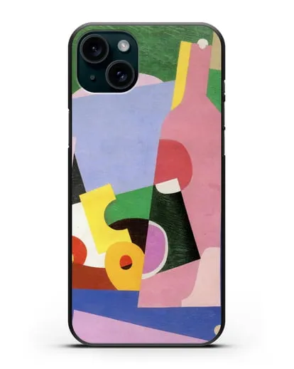 Чехол Натюрморт с бутылкой (Вельмье Жорж) силиконовый для iPhone 15 Plus