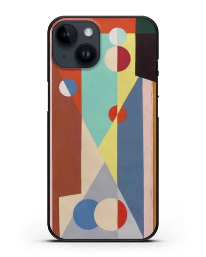 Чехол Геометрическая композиция (Вельмье Жорж) силиконовый для iPhone 14