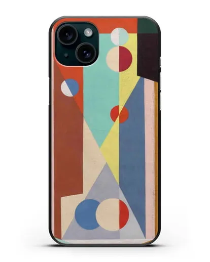 Чехол Геометрическая композиция (Вельмье Жорж) силиконовый для iPhone 15 Plus