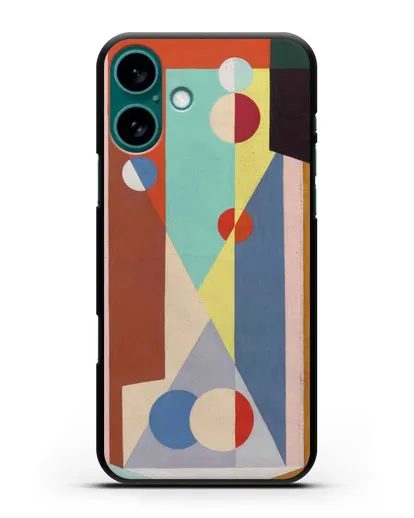 Чехол Геометрическая композиция (Вельмье Жорж) силиконовый для iPhone 16 Plus