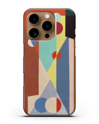 Чехол Геометрическая композиция (Вельмье Жорж) силиконовый для iPhone 16 Pro