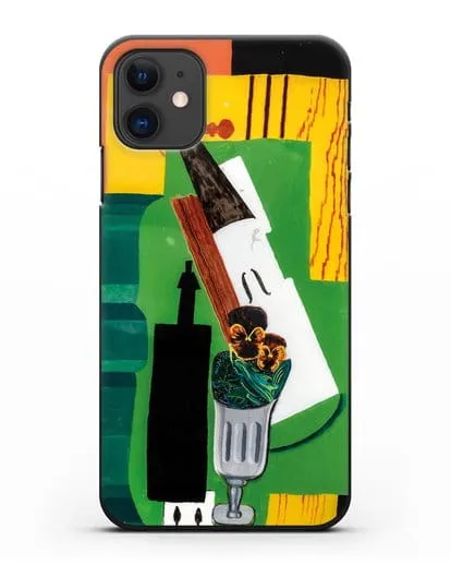 Чехол Скрипка, бутылка, цветы в стакане и восьмерка пик (Маркусси Луи) силиконовый для iPhone 11