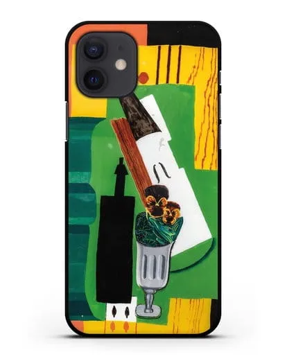Чехол Скрипка, бутылка, цветы в стакане и восьмерка пик (Маркусси Луи) силиконовый для iPhone 12
