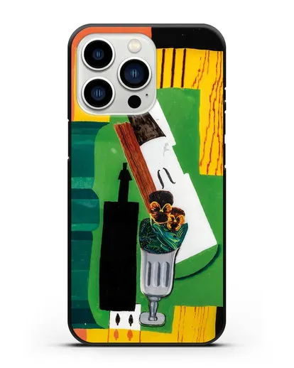 Чехол Скрипка, бутылка, цветы в стакане и восьмерка пик (Маркусси Луи) силиконовый для iPhone 13 Pro