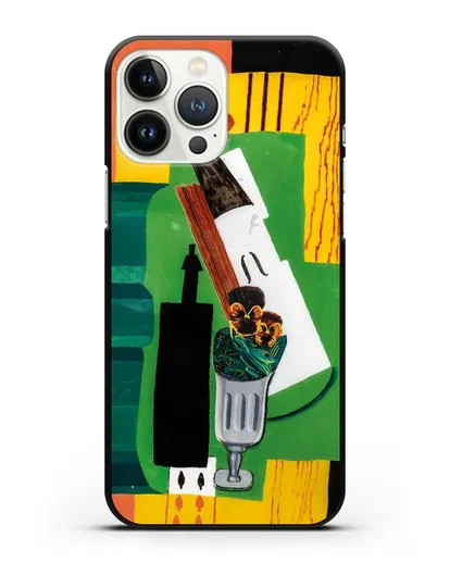 Чехол Скрипка, бутылка, цветы в стакане и восьмерка пик (Маркусси Луи) силиконовый для iPhone 13 Pro Max