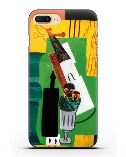 Чехол Скрипка, бутылка, цветы в стакане и восьмерка пик (Маркусси Луи) силиконовый для iPhone 8 Plus