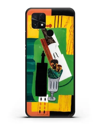 Чехол Скрипка, бутылка, цветы в стакане и восьмерка пик (Маркусси Луи) силиконовый для Xiaomi Poco C40