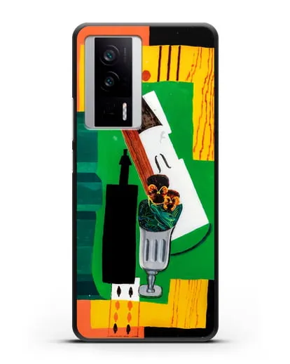 Чехол Скрипка, бутылка, цветы в стакане и восьмерка пик (Маркусси Луи) силиконовый для Xiaomi Poco F5 Pro