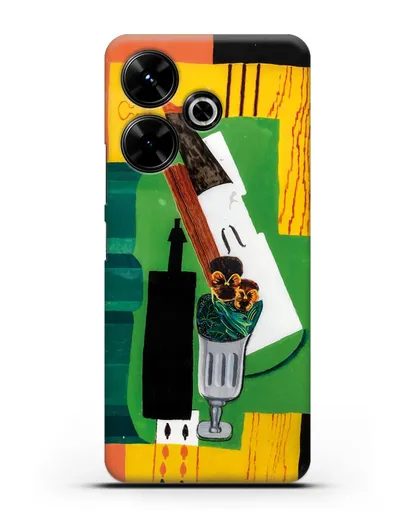 Чехол Скрипка, бутылка, цветы в стакане и восьмерка пик (Маркусси Луи) силиконовый для Xiaomi Poco M6