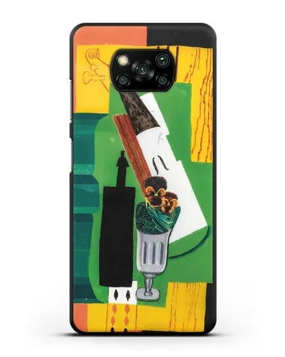 Чехол Скрипка, бутылка, цветы в стакане и восьмерка пик (Маркусси Луи) силиконовый для Xiaomi Poco X3