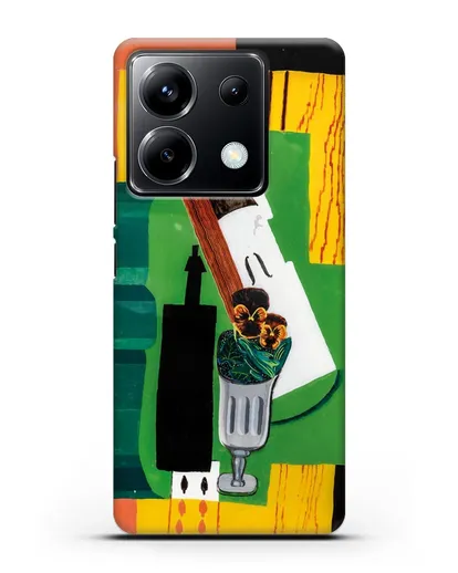 Чехол Скрипка, бутылка, цветы в стакане и восьмерка пик (Маркусси Луи) силиконовый для Xiaomi Poco X6