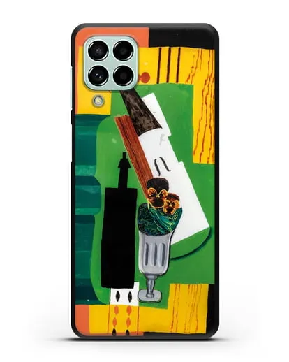 Чехол Скрипка, бутылка, цветы в стакане и восьмерка пик (Маркусси Луи) силиконовый для Samsung Galaxy M53 [SM-M536]