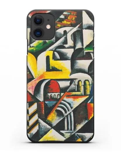 Чехол Кубический городской пейзаж (Попова Любовь) силиконовый для iPhone 11