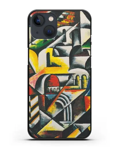 Чехол Кубический городской пейзаж (Попова Любовь) силиконовый для iPhone 13 Mini