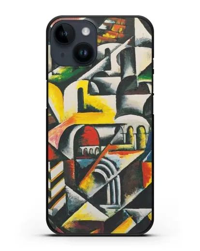 Чехол Кубический городской пейзаж (Попова Любовь) силиконовый для iPhone 14