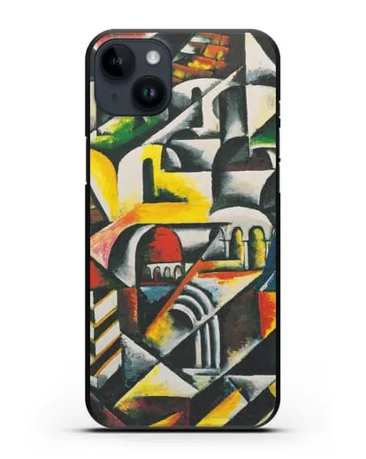 Чехол Кубический городской пейзаж (Попова Любовь) силиконовый для iPhone 14 Plus