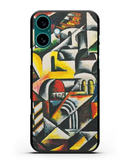 Чехол Кубический городской пейзаж (Попова Любовь) силиконовый для iPhone 16 Plus