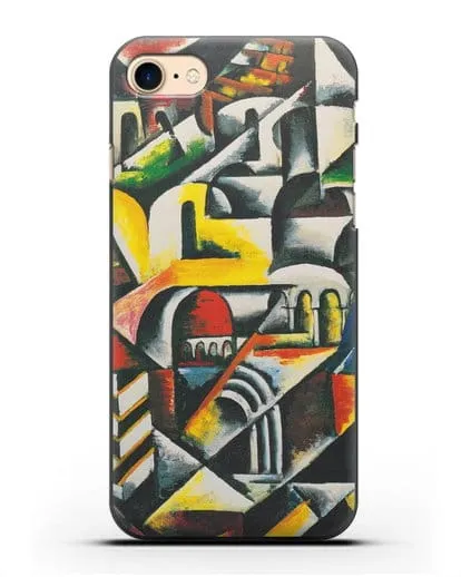 Чехол Кубический городской пейзаж (Попова Любовь) силиконовый для iPhone 7