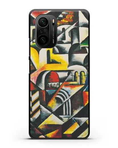 Чехол Кубический городской пейзаж (Попова Любовь) силиконовый для Xiaomi Poco F3