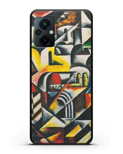 Чехол Кубический городской пейзаж (Попова Любовь) силиконовый для Xiaomi Poco M5