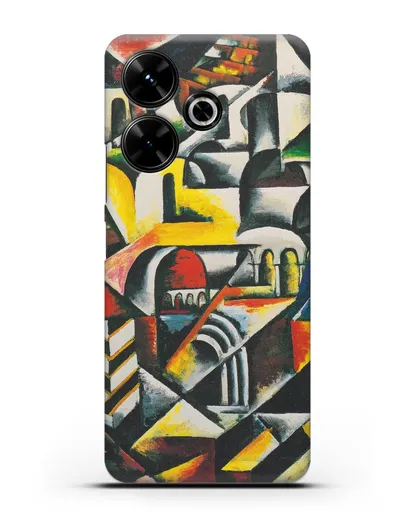 Чехол Кубический городской пейзаж (Попова Любовь) силиконовый для Xiaomi Poco M6