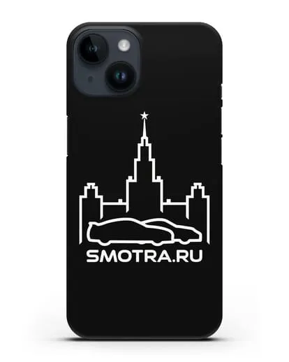Чехол с логотипом Smotra.ru МГУ силиконовый для iPhone 14