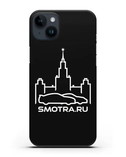 Чехол с логотипом Smotra.ru МГУ силиконовый для iPhone 14 Plus
