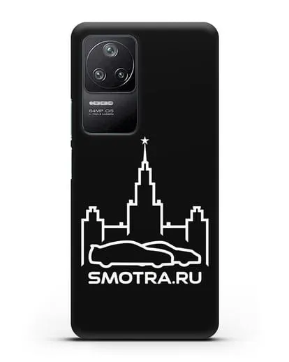 Чехол с логотипом Smotra.ru МГУ силиконовый для Xiaomi Poco F4