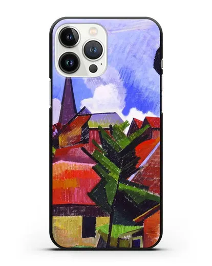 Чехол Вид на деревню (Эрберн Огюст) силиконовый для iPhone 13 Pro Max