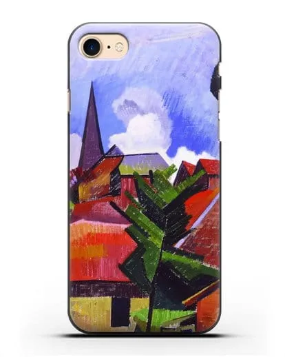 Чехол Вид на деревню (Эрберн Огюст) силиконовый для iPhone 7