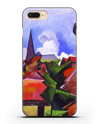 Чехол Вид на деревню (Эрберн Огюст) силиконовый для iPhone 7 Plus