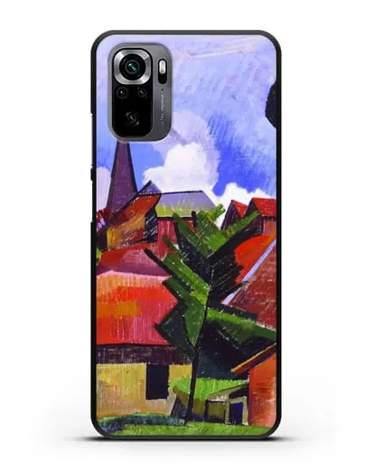 Чехол Вид на деревню (Эрберн Огюст) силиконовый для Xiaomi Poco M5s